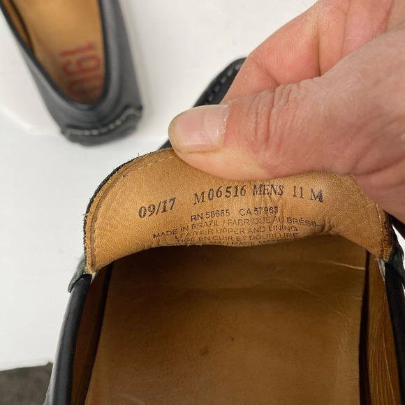 1901 Mens US 11 M 06516 Loafer Black Leather Slip-On Shoes. - Picture 4 of 14